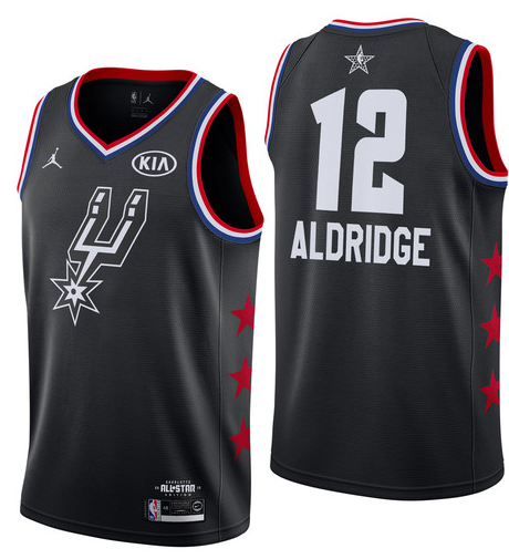 NBA All-Star 2019 Black Jordan Swingman Jersey - LaMarcus Aldridge - Youth