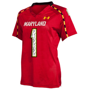 Under Armour Maryland Terrapins Women's #1 Master Replica Jersey - Red