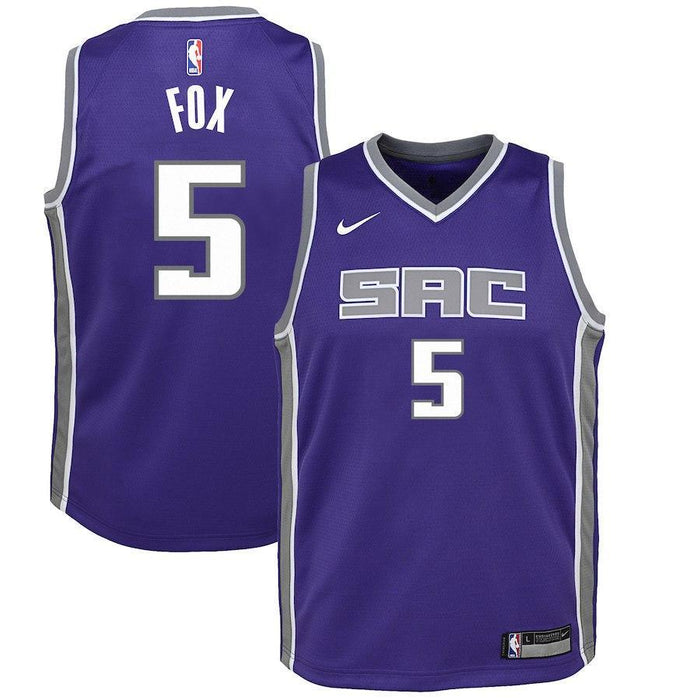De'Aaron Fox Sacramento Kings Youth Jersey Purple - Icon Edition 2018/2019