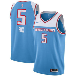 De'Aaron Fox Sacramento Kings Youth Jersey – City Edition – Blue 2018/2019