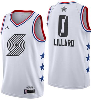 NBA All-Star 2019 White Jordan Swingman Jersey - Damian Lillard - Youth
