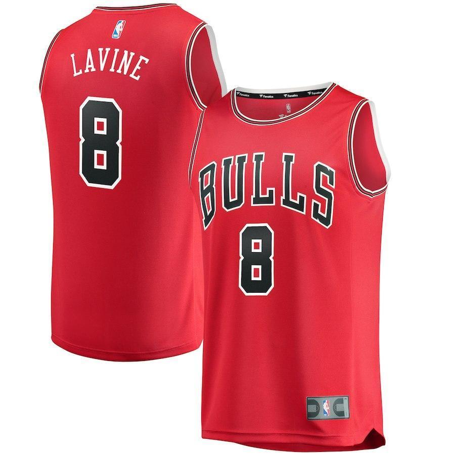 Zach LaVine Chicago Bulls Branded Fast Break Jersey Red - Icon Edition