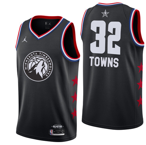 NBA All-Star 2019 Black Jordan Swingman Jersey - Karl-Anthony Towns - Youth