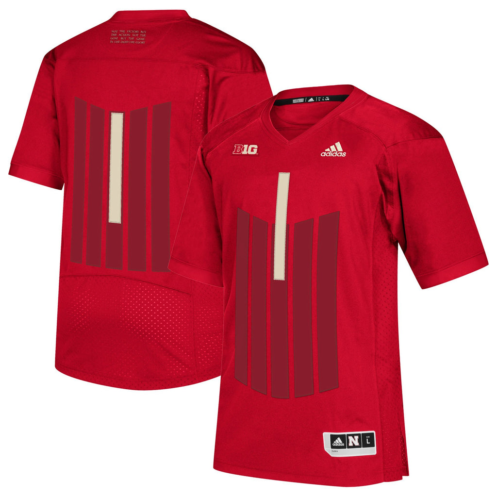 Men's Adidas #1 Scarlet Nebraska Cornhuskers Special Game Premier Jersey