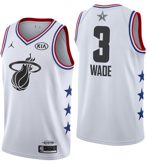 NBA All-Star 2019 White Jordan Swingman Jersey - Dwyane Wade - Youth
