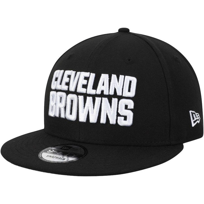 Men's Cleveland Browns New Era Black B-Dub 9FIFTY Adjustable Hat NFL