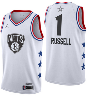 NBA All-Star 2019 White Jordan Swingman Jersey - DAngelo Russell - Youth