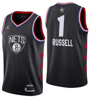 NBA All-Star 2019 Black Jordan Swingman Jersey - DAngelo Russell - Youth