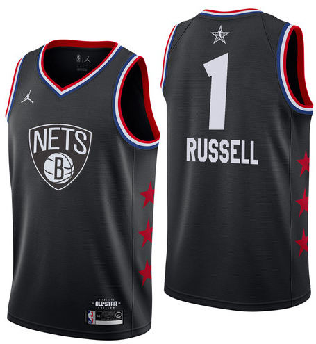 NBA All-Star 2019 Black Jordan Swingman Jersey - DAngelo Russell - Youth