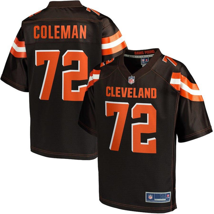 Men's Cleveland Browns Shon Coleman NFL Pro Line Brown Player Jersey