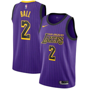 Lonzo Ball Los Angeles Lakers Youth Jersey – City Edition – Purple 2018/2019