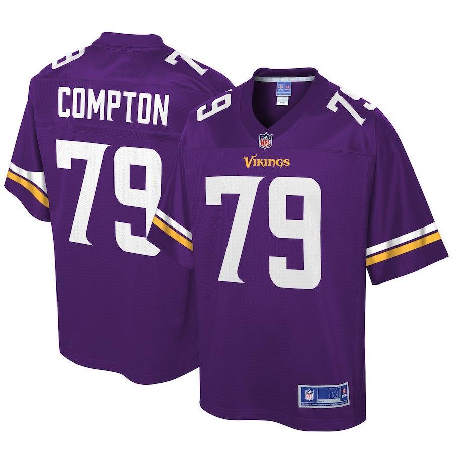 Tom Compton Minnesota Vikings Pro Line Player Jersey – Purple 2018/2019