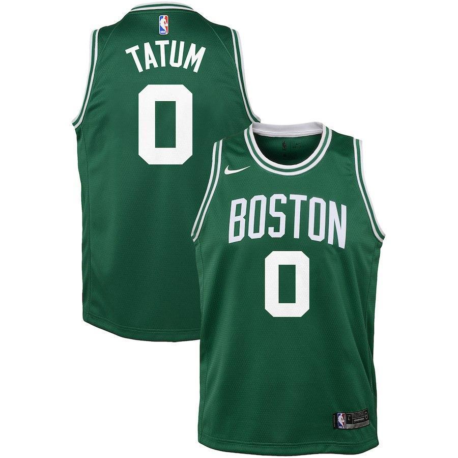 Jayson Tatum Boston Celtics Youth Jersey Green - Icon Edition 2018/2019