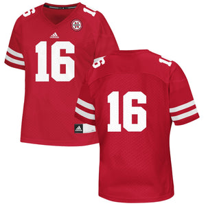 Women's Adidas #16 Scarlet Nebraska Cornhuskers Replica Jersey