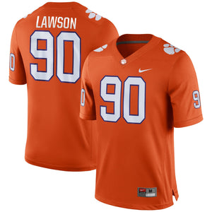 Men's Nike Shaq Lawson Orange Clemson Tigers Game Jersey