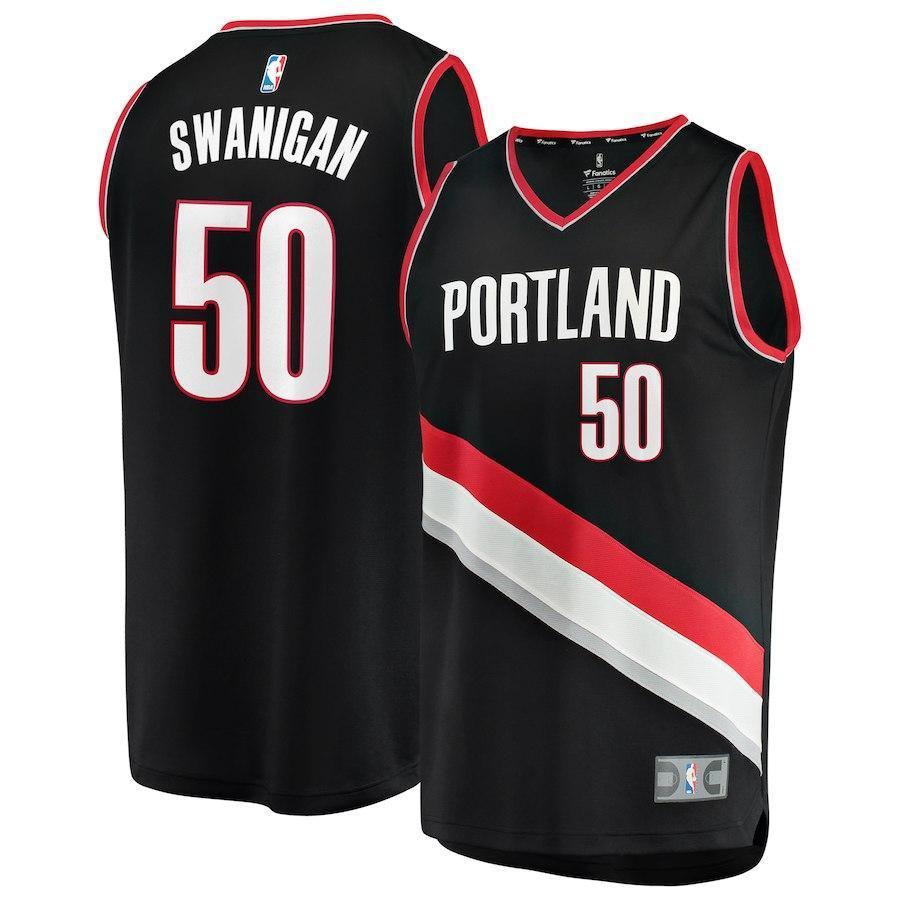 Portland Trail Blazers Caleb Swanigan Branded Youth Fast Break Player Jersey - Icon Edition - Black 2018/2019