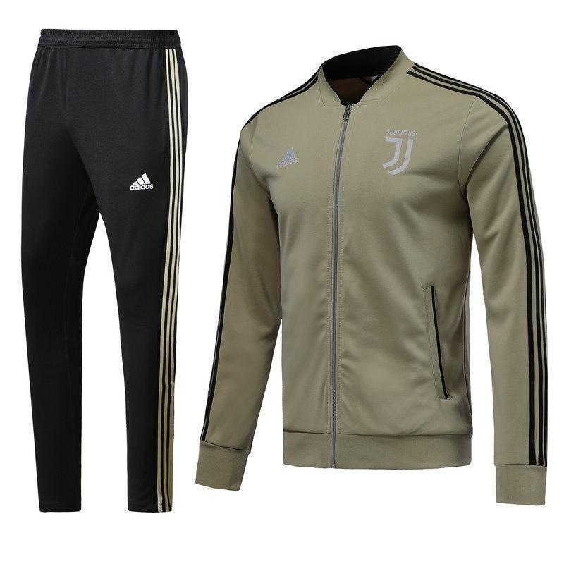 Juventus Beige Tracksuit Training Jackets and Pants 2018-2019