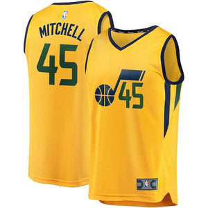 Donovan Mitchell Utah Jazz Gold Swingman Jersey 2018 - 2019