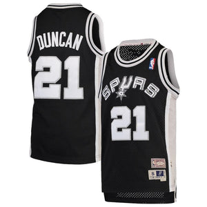 Tim Duncan San Antonio Spurs Mitchell & Ness Youth Hardwood Classics Jersey – Black 2018/2019