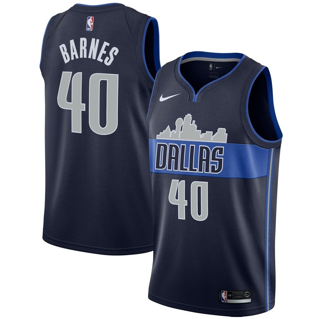 Harrison Barnes Dallas Mavericks Navy Swingman Jersey 2018 - 2019