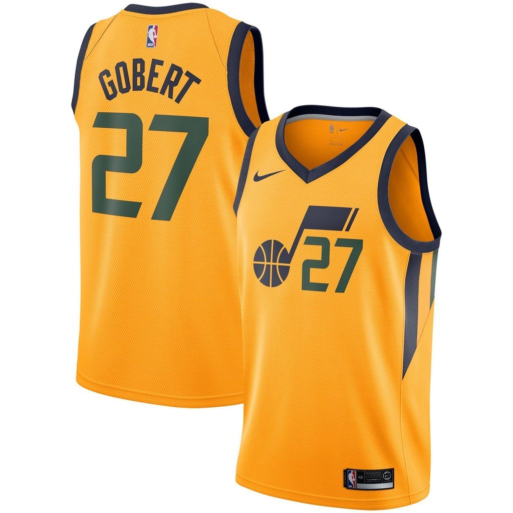 Rudy Gobert Utah Jazz Gold Swingman Jersey 2018 - 2019