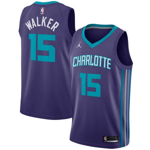 Kemba Walker Charlotte Hornets Jordan Purple Swingman Jersey 2018 - 2019