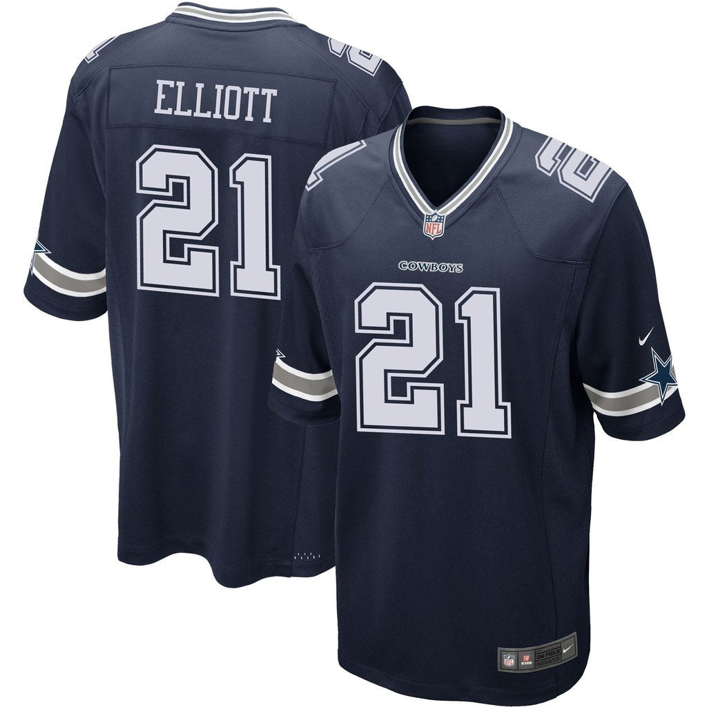 Dallas Cowboys Ezekiel Elliott Navy Jersey 2018 - 2019