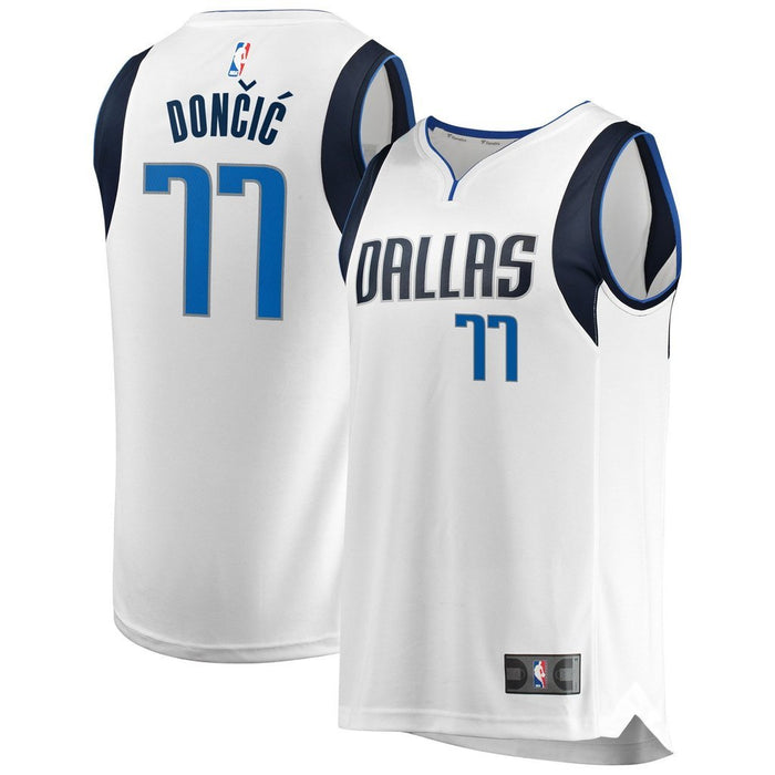 Luka Doncic Dallas Mavericks White Swingman Jersey 2018 - 2019