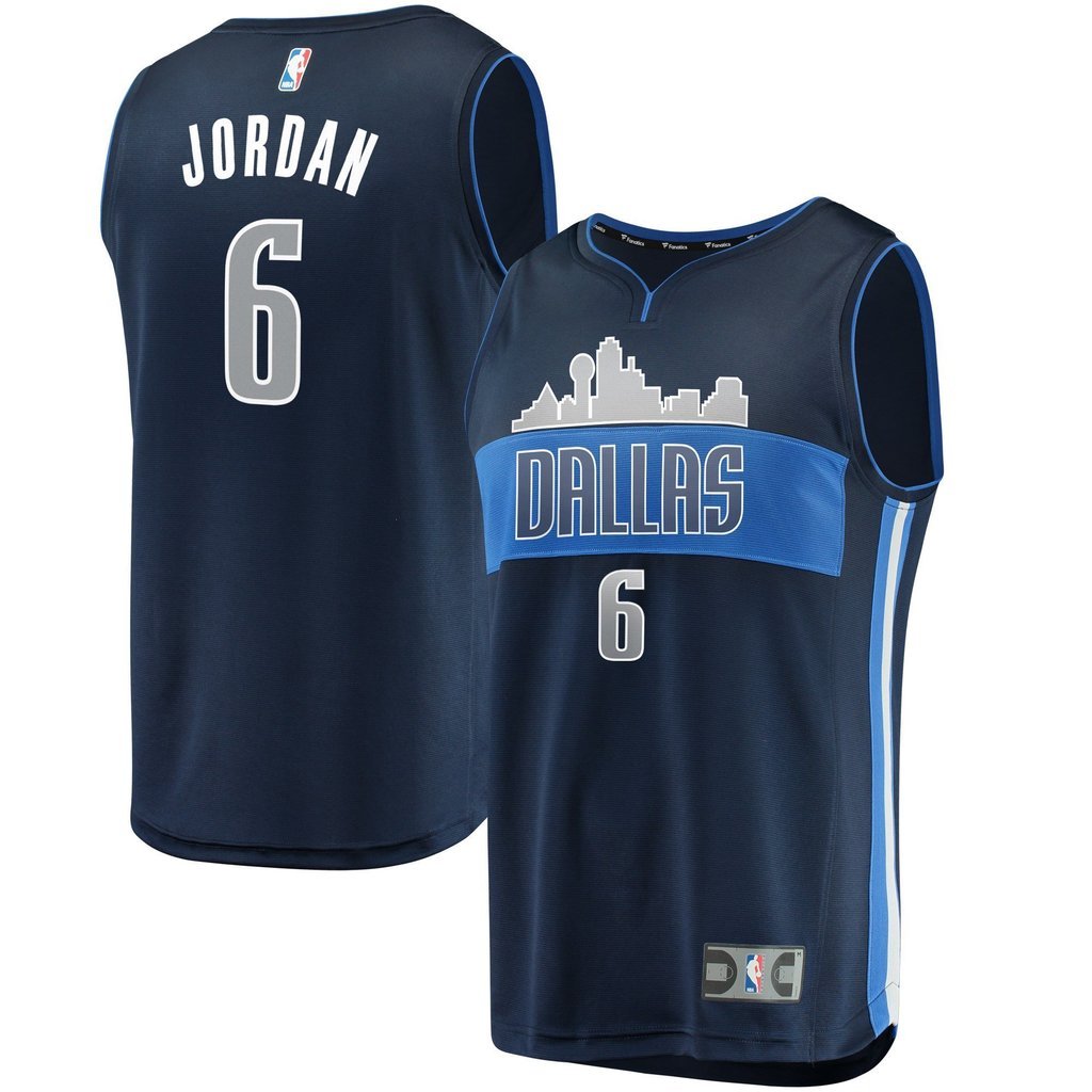 DeAndre Jordan Dallas Mavericks Navy Swingman Jersey 2018 - 2019