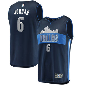 DeAndre Jordan Dallas Mavericks Navy Swingman Jersey 2018 - 2019
