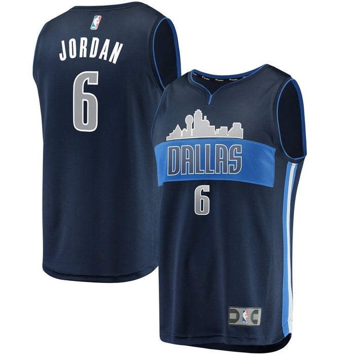 DeAndre Jordan Dallas Mavericks Navy Swingman Jersey 2018 - 2019