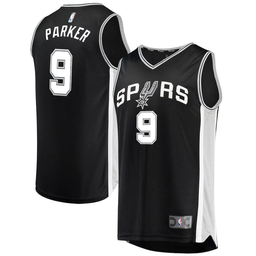 Tony Parker San Antonio Spurs Branded Youth Fast Break Jersey Black - Icon Edition 2018/2019