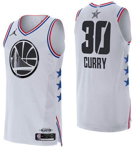 NBA Jordan All-Star 2019 White Swingman Jersey - Stephen Curry - Youth