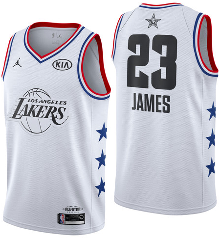 NBA Jordan All-Star 2019 White Swingman Jersey - LeBron James - Youth