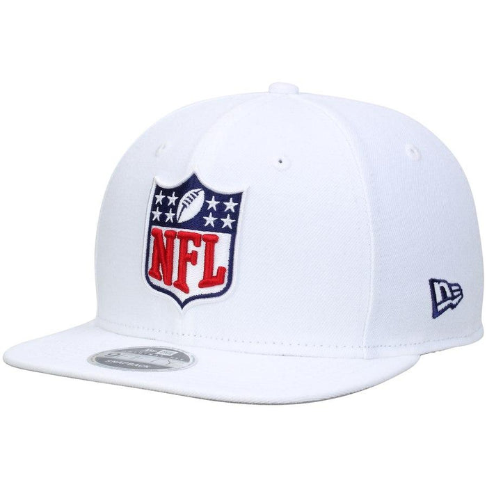 Men's NFL Shield Logo New Era White Original Fit 9FIFTY Adjustable Snapback Hat