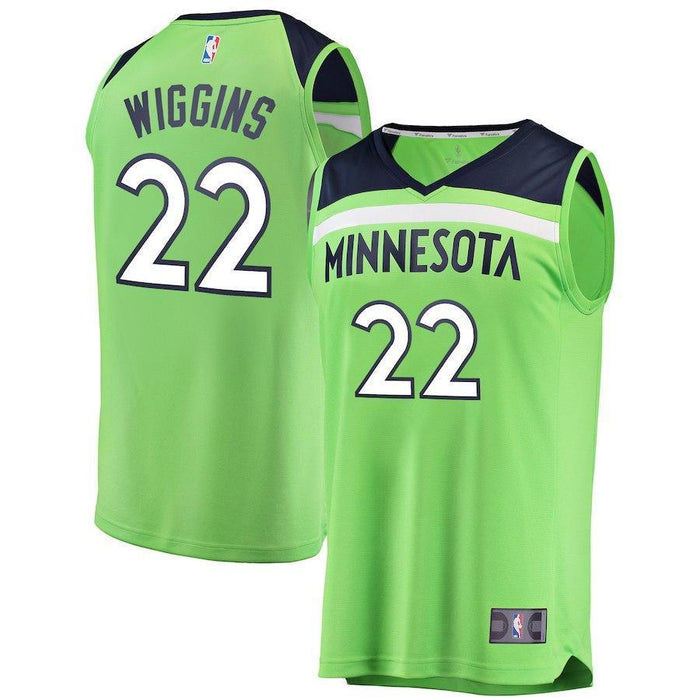 Andrew Wiggins Minnesota Timberwolves Branded Youth Fast Break Jersey Neon Green - Statement Edition 2018/2019