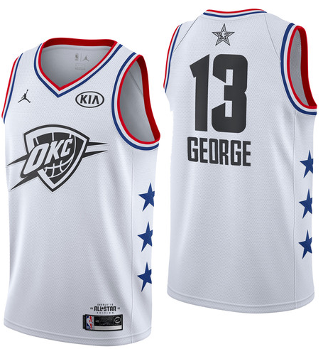NBA Jordan All-Star 2019 White Swingman Jersey - Paul George - Youth