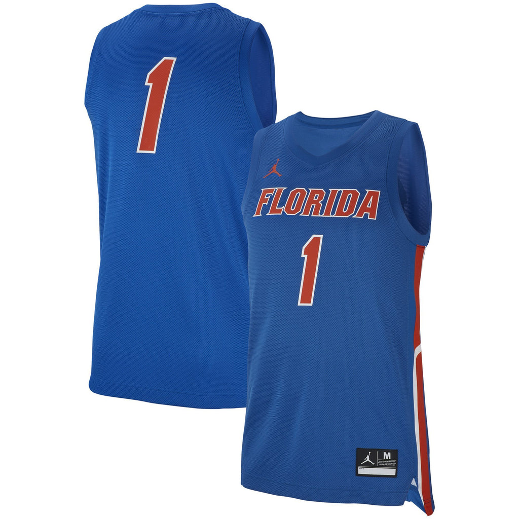 Men's Jordan Brand Royal Florida Gators College Replica Basketball Jersey
