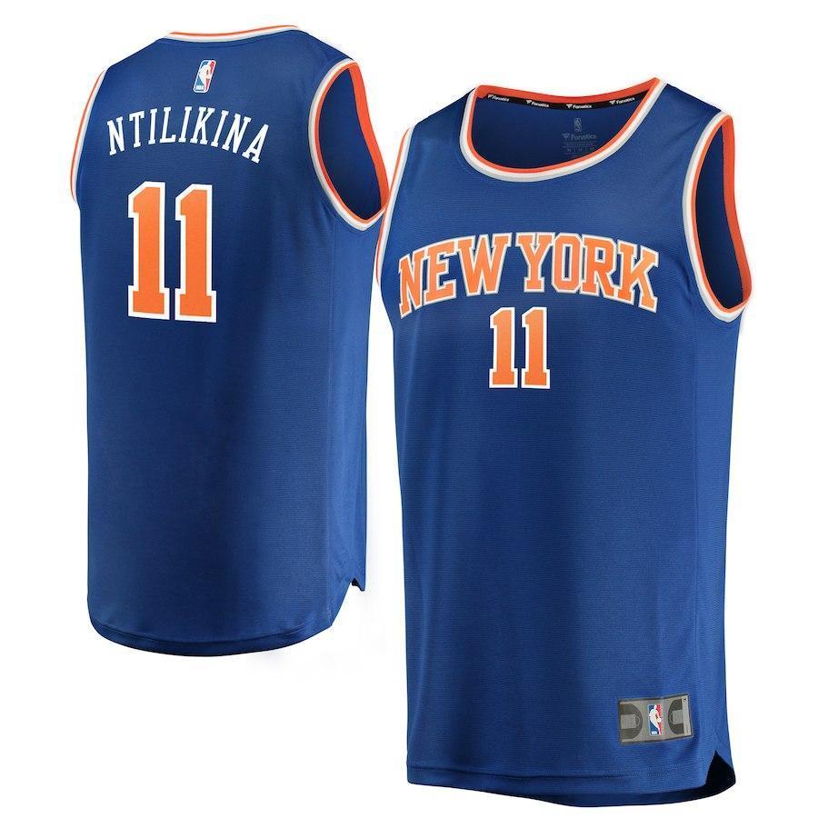 Frank Ntilikina New York Knicks Branded Youth Fast Break Jersey Royal - Icon Edition 2018/2019