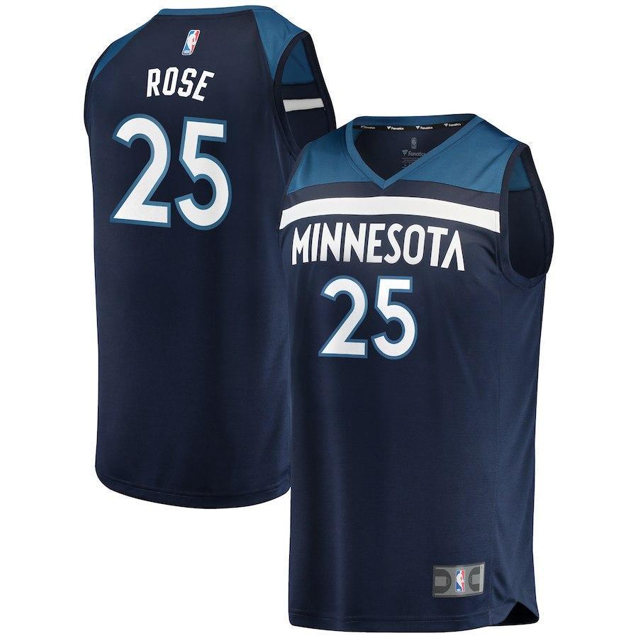Derrick Rose Minnesota Timberwolves Branded Youth Fast Break Player Jersey - Icon Edition - Navy 2018/2019
