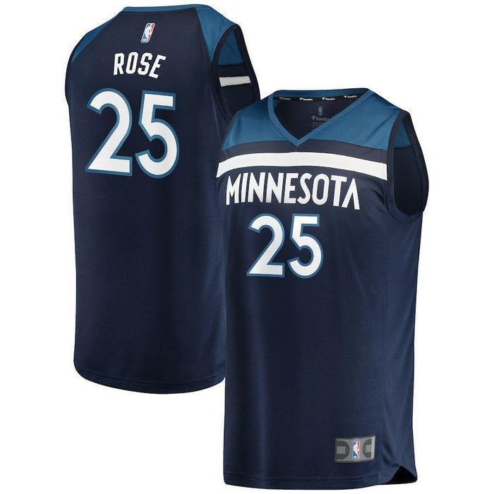 Derrick Rose Minnesota Timberwolves Branded Youth Fast Break Player Jersey - Icon Edition - Navy 2018/2019