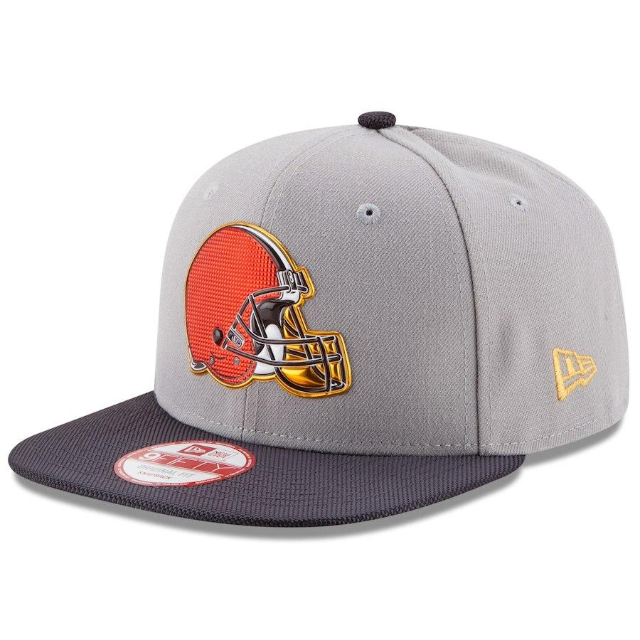 Youth Cleveland Browns New Era Gray/Graphite Gold Collection 9FIFTY Adjustable Hat NFL