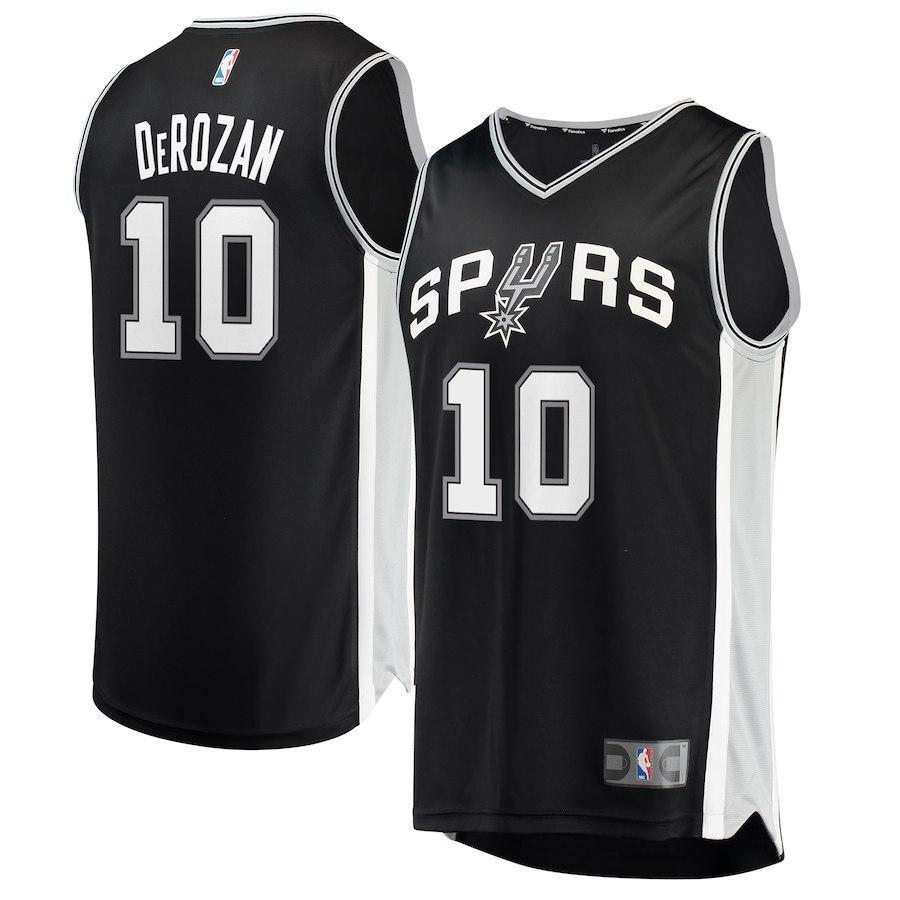 DeMar DeRozan San Antonio Spurs Branded Youth Fast Break Jersey Black - Icon Edition 2018/2019