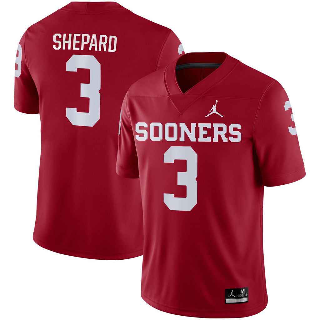 Men's Jordan Brand Sterling Shepard Crimson Oklahoma Sooners Game Jersey