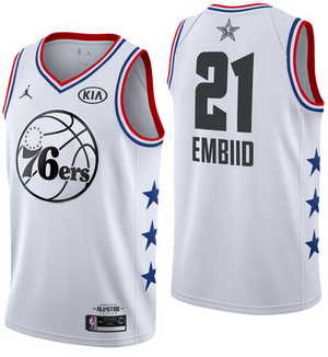 NBA Jordan All-Star 2019 White Swingman Jersey - Joel Embiid - Youth