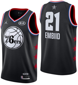 NBA Jordan All-Star 2019 Black Swingman Jersey - Joel Embiid - Youth