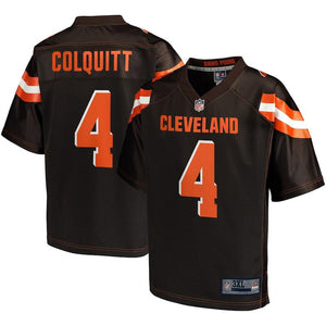 Men's Cleveland Browns Britton Colquitt NFL Pro Line Brown Big & Tall Player Jersey