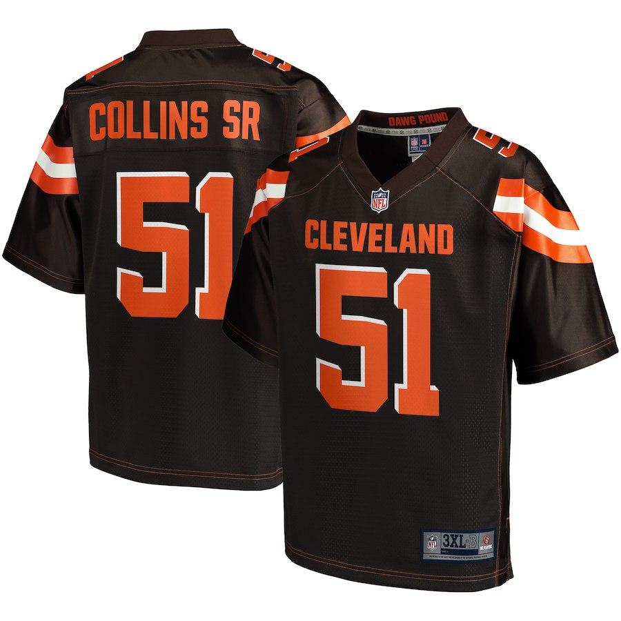 Men's Cleveland Browns Jamie Collins NFL Pro Line Brown Big & Tall Player Jersey