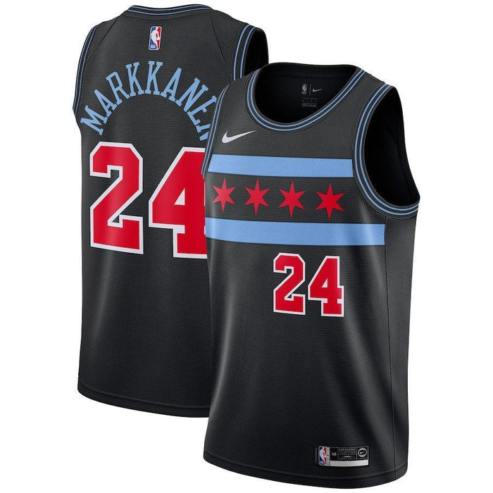 Lauri Markkanen Chicago Bulls Youth Jersey – City Edition – Black 2018/2019
