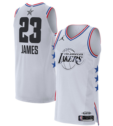 NBA Jordan All-Star 2019 White Authentic Jersey - Lebron James - Mens